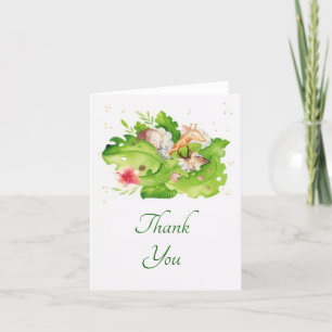 Wild animals baby thank you card