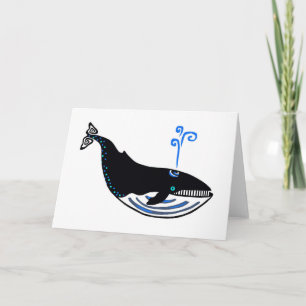 Wild animals - Blue WHALE - Ecology -Wildlife Card