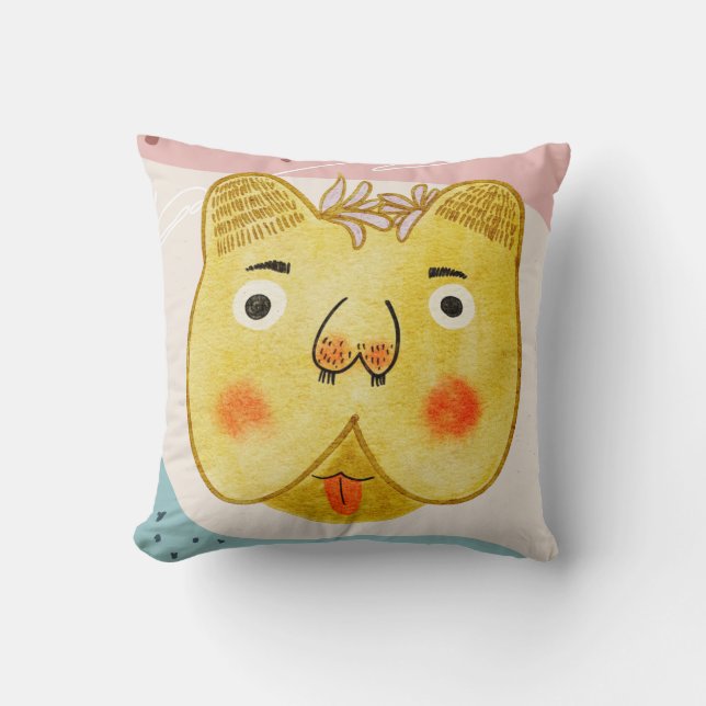 Wild Animals Collection Tiger Throw Pillow (Front)