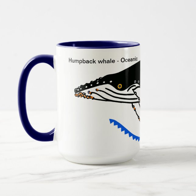 Wild animals - Cool  Humpback WHALE - Oceans Mug (Left)