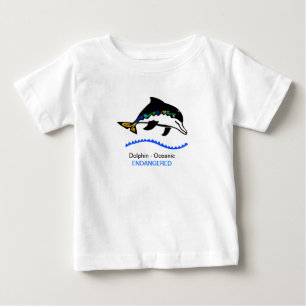 Wild animals - Cute DOLPHIN -  Ocean- Marine Baby T-Shirt