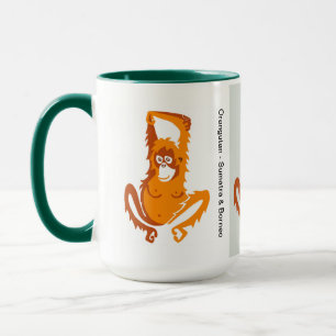 Wild animals - Cute  ORANGUTAN - Nature - Mug