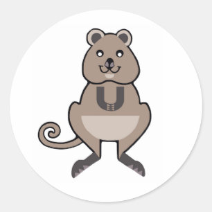 Wild animals - Cute QUOKKA - Wildlife - Ecology Classic Round Sticker