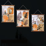 Wild Animals Earth Tone Modern Abstract Pop Art Hanging Tapestry<br><div class="desc">Modern abstract wild animal wall hanging with african giraffe,  zebra and south american jaguar animals and organic shapes in pop art portrait style.  Cool mixed media design in earth tones of golden sand beige burnt orange and green.</div>