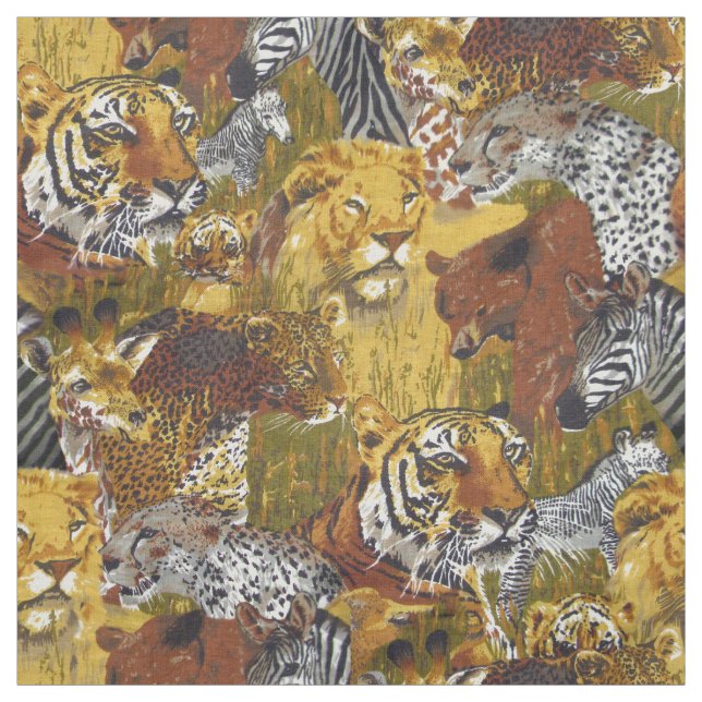 Wild Animals Fabric (Swatch)