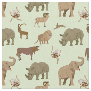 Wild animals fabric