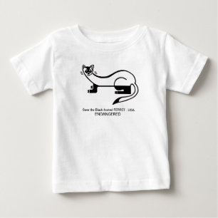 Wild animals - FERRET - Endangered animal graphic Baby T-Shirt