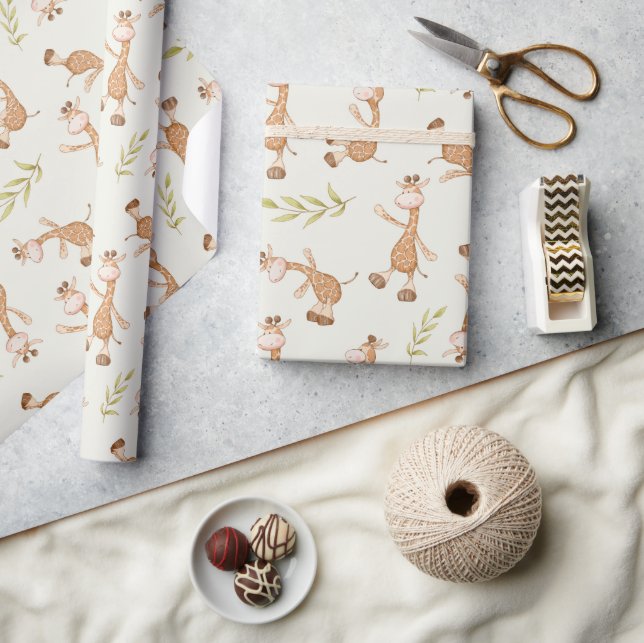 Wild Animals Giraffe Kids Wrapping Paper (Crafts)