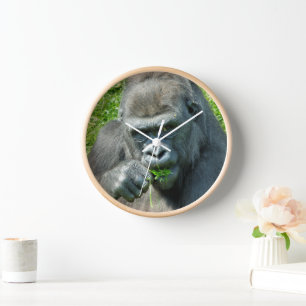 WILD ANIMALS - GORILLAS CLOCK