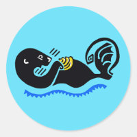 Wild animals- Happy Sea OTTER - Nature - Blue