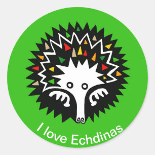 Wild animals- I love ECHIDNAS - Nature -Australia Classic Round Sticker