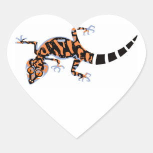 Wild animals - I love GECKOS - Lizard - Nature - Heart Sticker