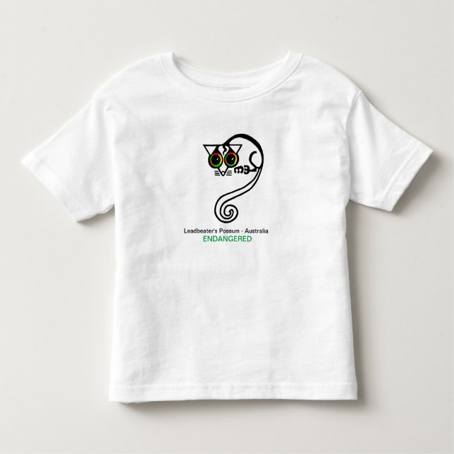 Wild animals -  Leadbeater's POSSUM  - Nature Toddler T-Shirt (Front)