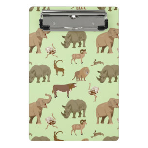 Wild animals mini clipboard