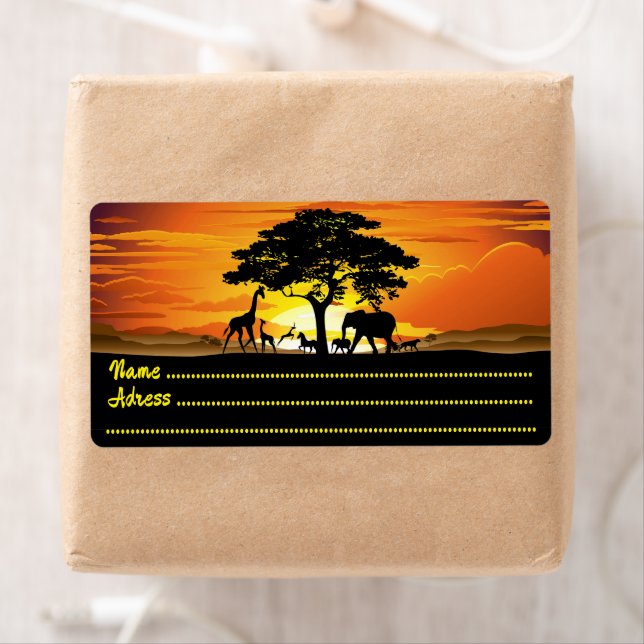 Wild Animals on African Savanna Sunset (Insitu)