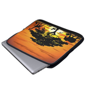 Wild Animals on Savannah Sunset Electronics Bag