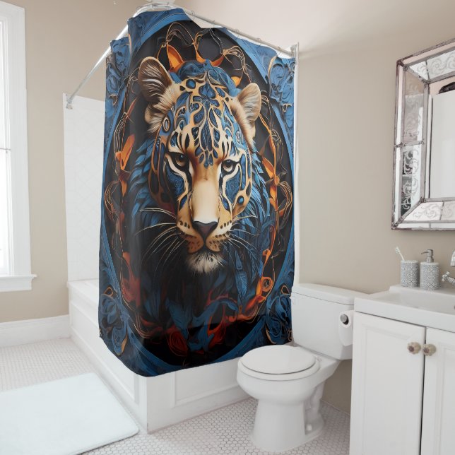 Wild Animals Portrait Reflections  Shower Curtain (In Situ)