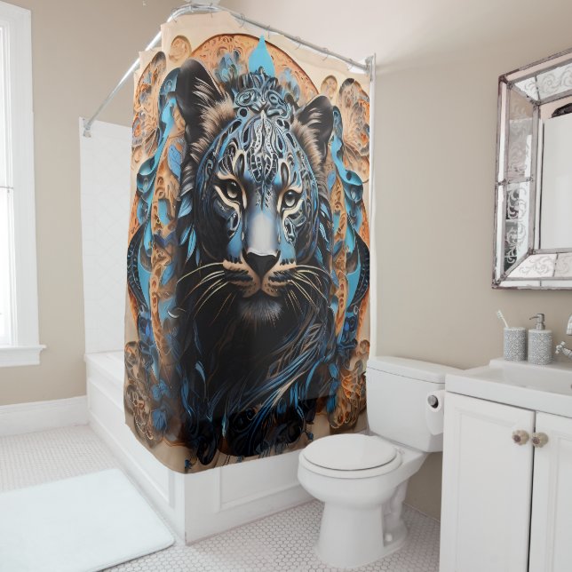 Wild Animals Portrait Reflections  Shower Curtain (In Situ)