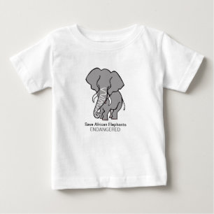 Wild animals -Save African ELEPHANTS - Nature Baby T-Shirt