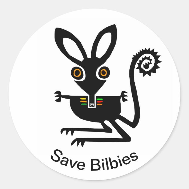 Wild animals - Save BILBIES- Nature- Australia Classic Round Sticker (Front)
