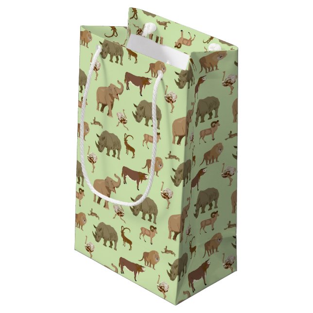Wild animals small gift bag (Back Angled)
