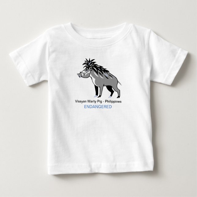 Wild animals - Visayan warty PIG - Warthog- Nature Baby T-Shirt (Front)