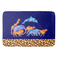 Wild Animals with a Leopard Print Border