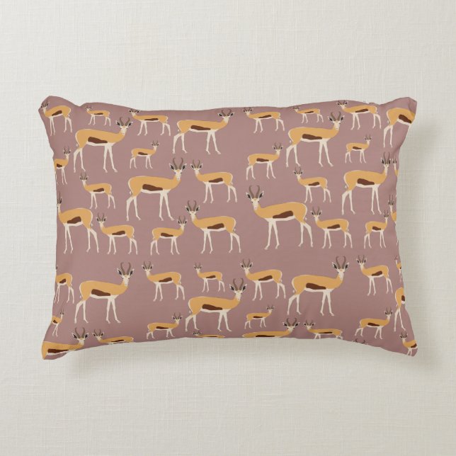 Wild Antelope Animal Pattern  Decorative Cushion (Front)