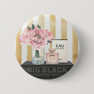 Wild Apple Big Fashion Book - Striped 6 Cm Round Badge