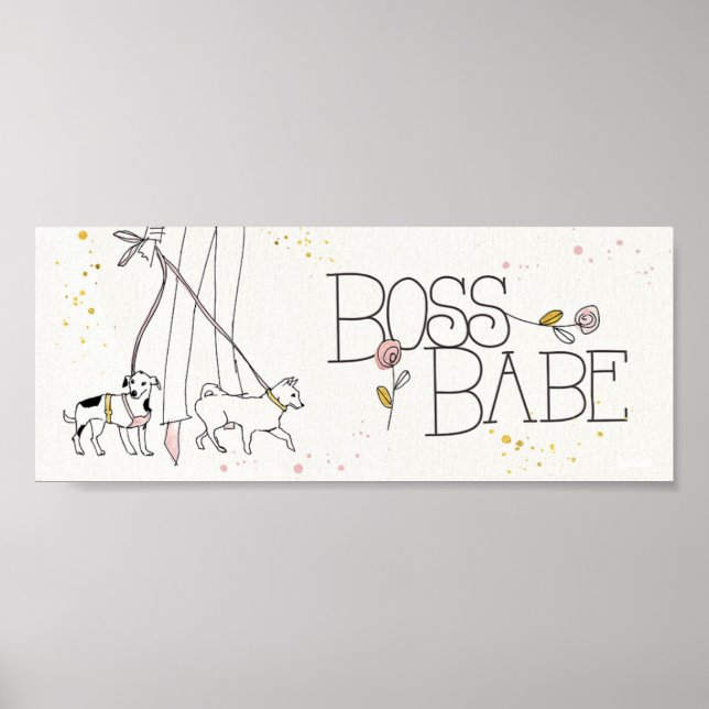 Wild Apple | Boss Babe - Modern Sketch Poster (Front)