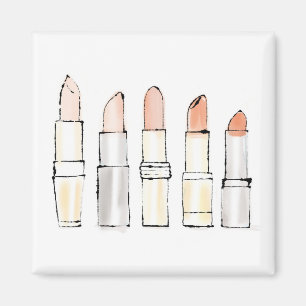 Wild Apple   Colourful Modern Lipstick Sketch Magnet