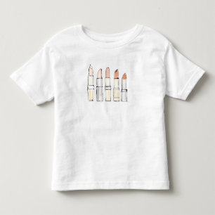 Wild Apple   Colourful Modern Lipstick Sketch Toddler T-Shirt