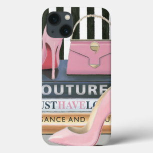 Wild Apple Couture Stripes - Shoes & Bag iPhone 13 Case