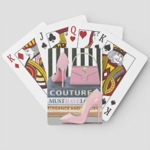 Wild Apple Couture Stripes - Shoes & Bag Playing Cards