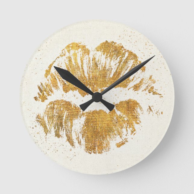 Wild Apple | Elegant Stylish Kiss Round Clock (Front)