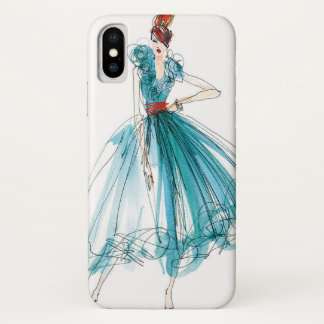 Wild Apple | Haute Couture Fashion Sketch iPhone X Case