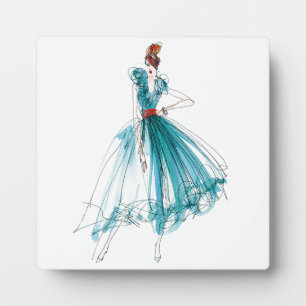 Wild Apple Haute Couture Fashion Sketch Plaque