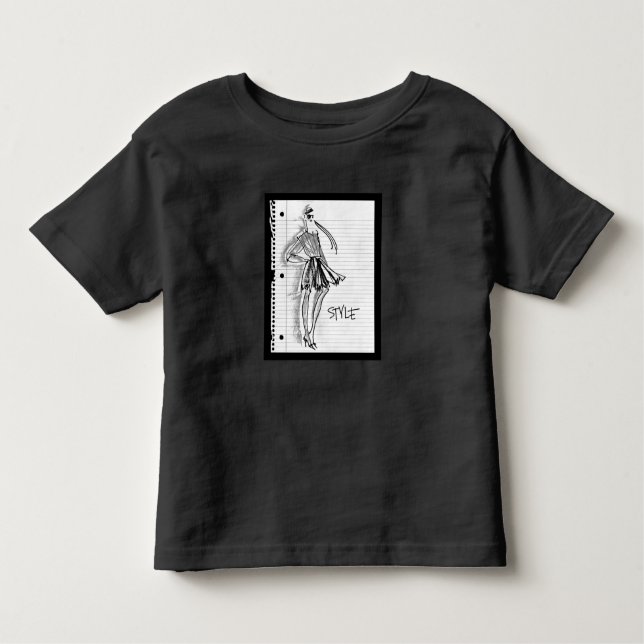 Wild Apple | Style Icon - Modern Sketch Toddler T-Shirt (Front)