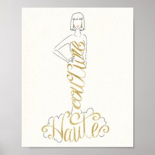Wild Apple Stylish Sayings - Couture Haute Dress Poster
