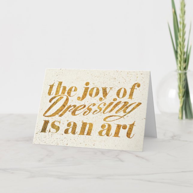 Wild Apple | The Joy Of Dressing - Girly Quote Card (Front)
