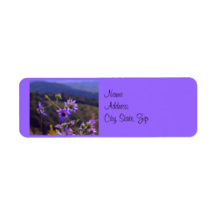 Wild Asters Address Label Return Address Label