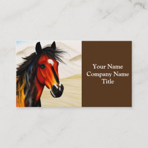 Wild At Heart - A Spirited Western Pinto Pony Business Card