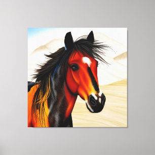 Wild At Heart - A Spirited Western Pinto Pony Canvas Print