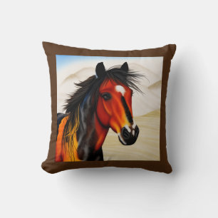 Wild At Heart - A Spirited Western Pinto Pony Cushion