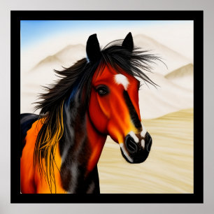Wild At Heart - A Spirited Western Pinto Pony Poster