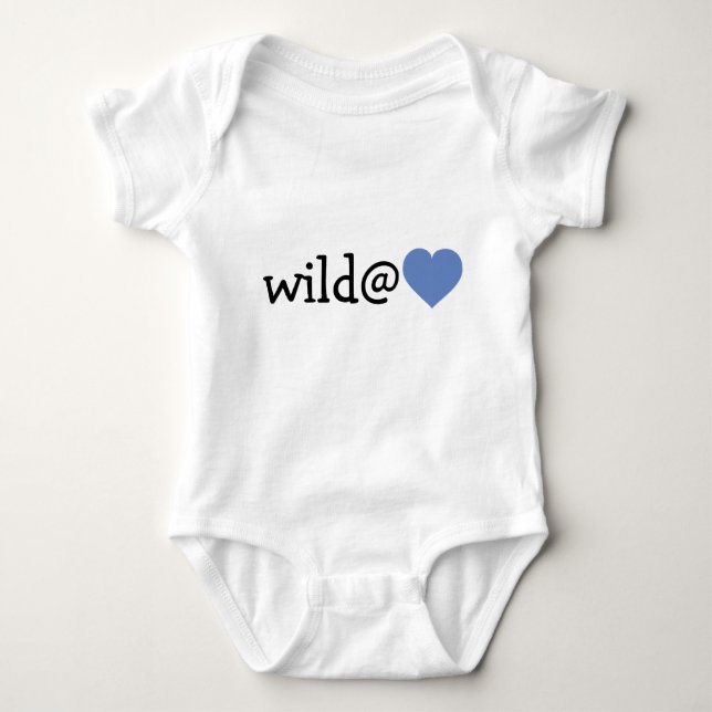 Wild at Heart - Baby Blue Heart Baby Bodysuit (Front)