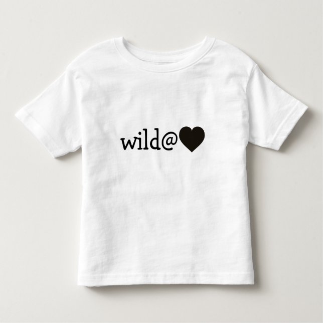 Wild at Heart - Black Heart Toddler T-Shirt (Front)