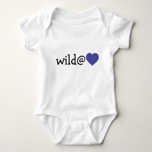 Wild at Heart - Blue Heart Baby Bodysuit