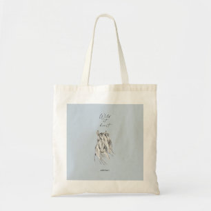Wild at Heart Custom Name Dusty Blue Bridesmaid Tote Bag