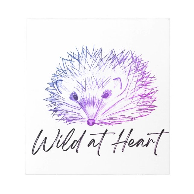 Wild at heart hedgehog drawing notepad (Front)